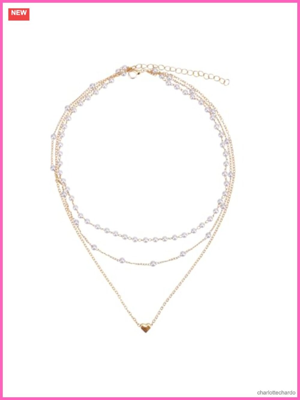 Gold Stackable Pendant Necklace Adjustable Length Dainty Fashion Jewelry